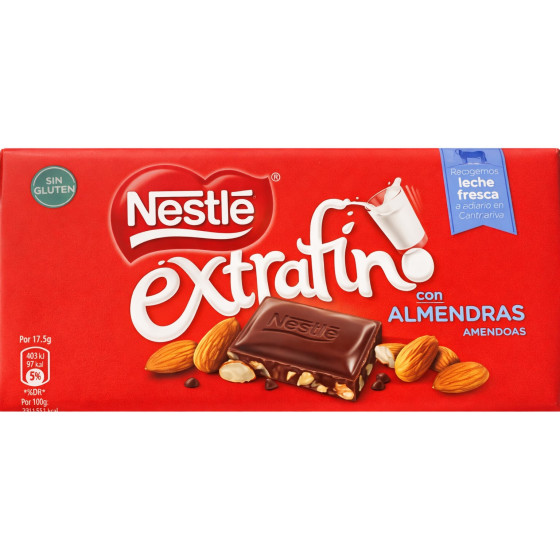 CHOCOLAT AU LAIT ET AMANDES NESTLE 123G