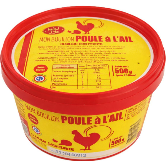 BOUILLON DE POULE A L'AIL 500G