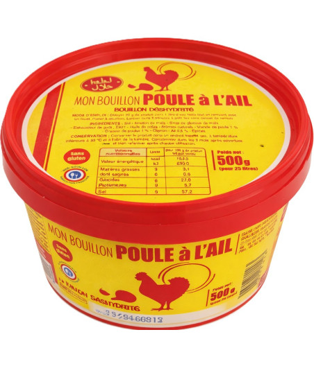 BOUILLON DE POULE A L'AIL 500G