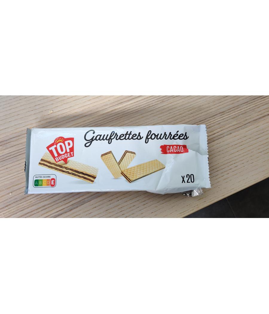 GAUFRETTES FOURREES TOP BUDGET CREME CACAO 200G