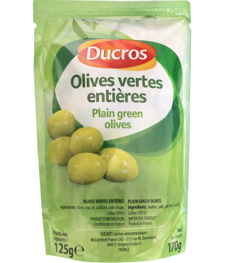 OLIVES VERTES ENTIERES DUCROS 125G