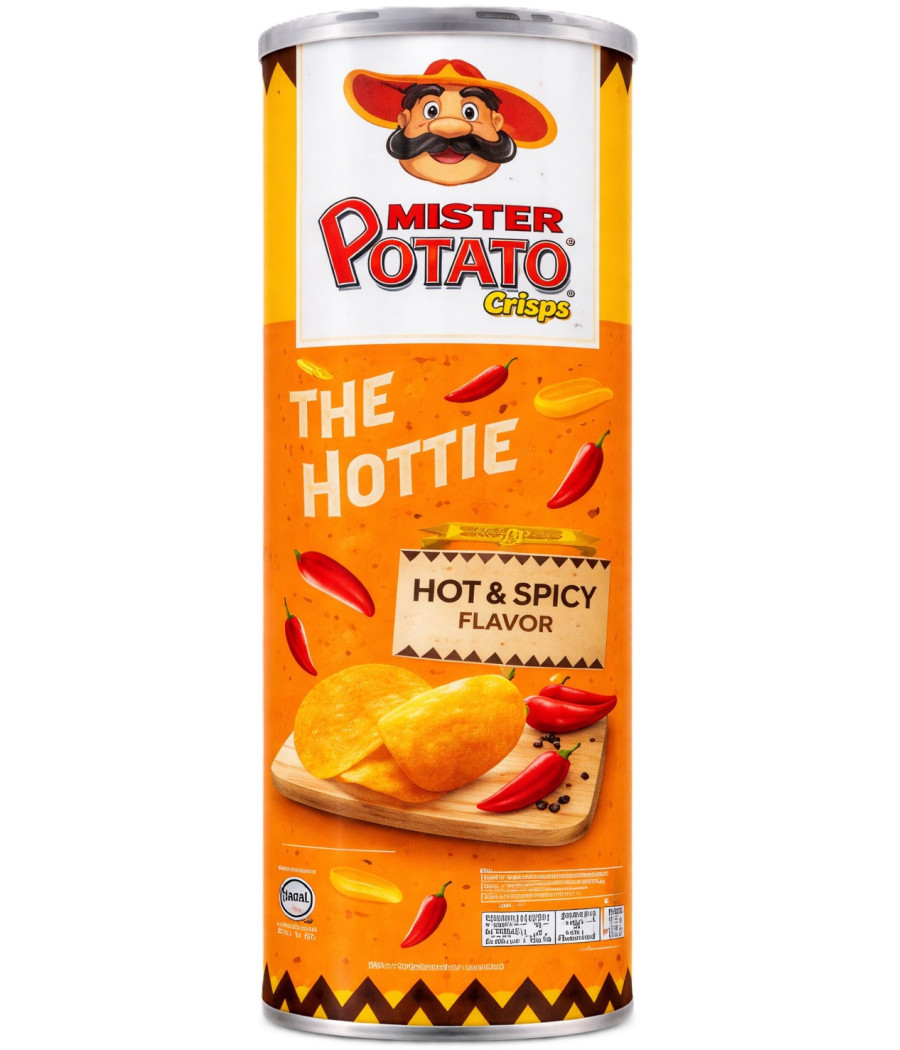CHIPS HOT SPICY MISTER POTATO 160G