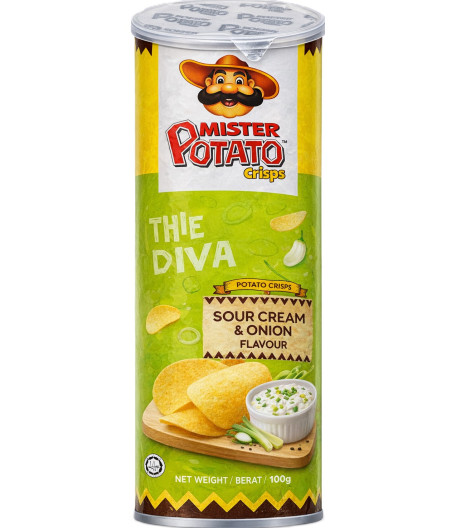 CHIPS CREME OIGNON MISTER POTATO 160G