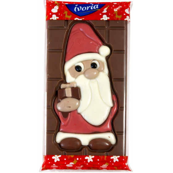 CHOCOLAT AU LAIT DECORE EN PERE NOEL IVORIA 100G