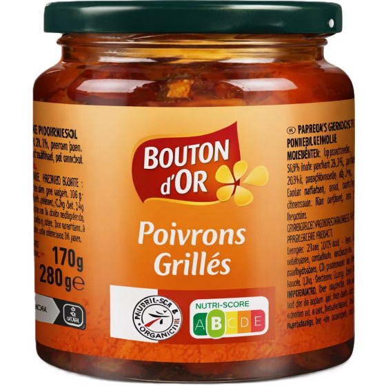 POIVRONS GRILLES BOUTON D'OR 280G