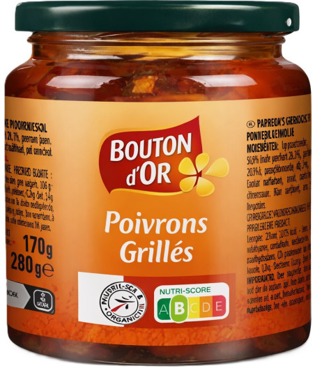 POIVRONS GRILLES BOUTON D'OR 280G