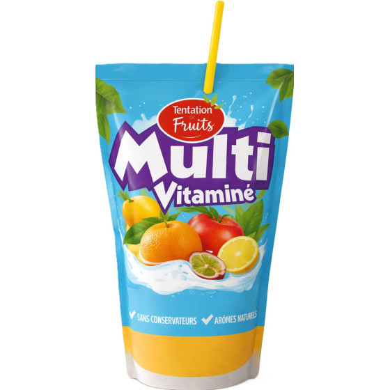 JUS DE FRUITS MULTI VITAMINE TENTATION DE FRUIT 20CL