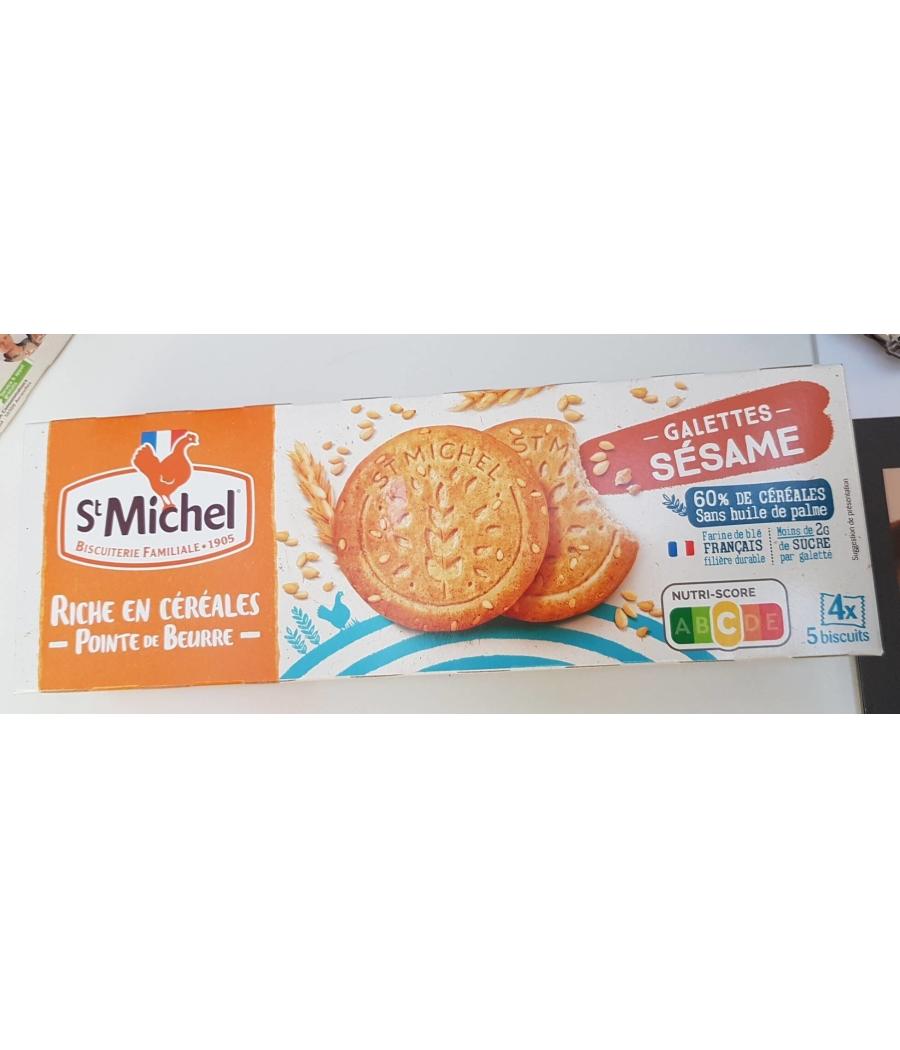 GALETTE SESAME RICHE EN CEREALES POINTE DE BEURRE ST MICHEL 142G