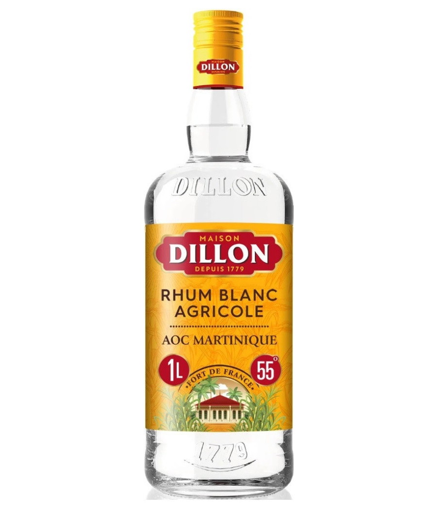 RHUM BLANC AGRICOLE A.O.C DE LA MARTINIQUE DILLON 1L
