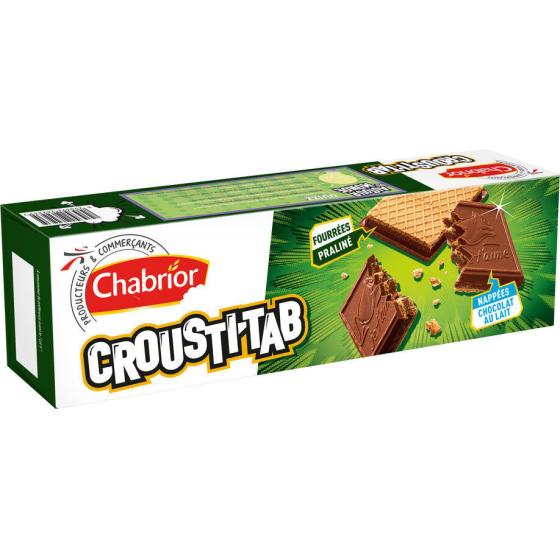 BISCUITS CROUSTI-TAB FOURREES PRALINE  CHABRIOR 175G