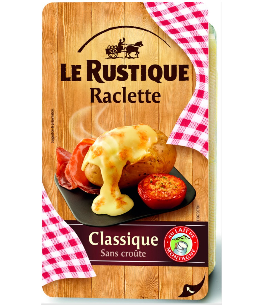 FROMAGE RACLETTES LE RUSTIQUE 350G