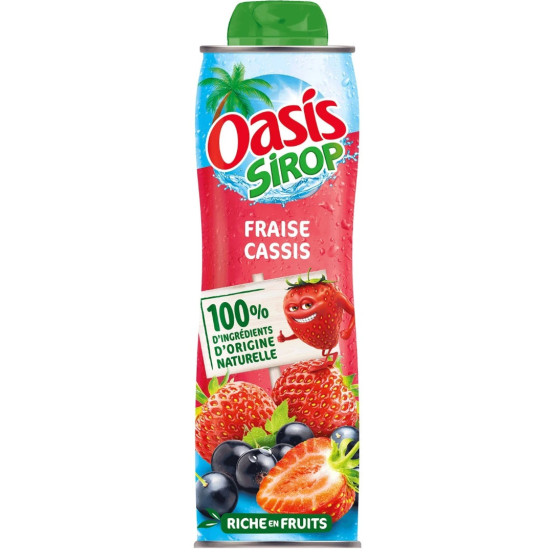 SIROP FRAISE CASSIS OASIS 60CL