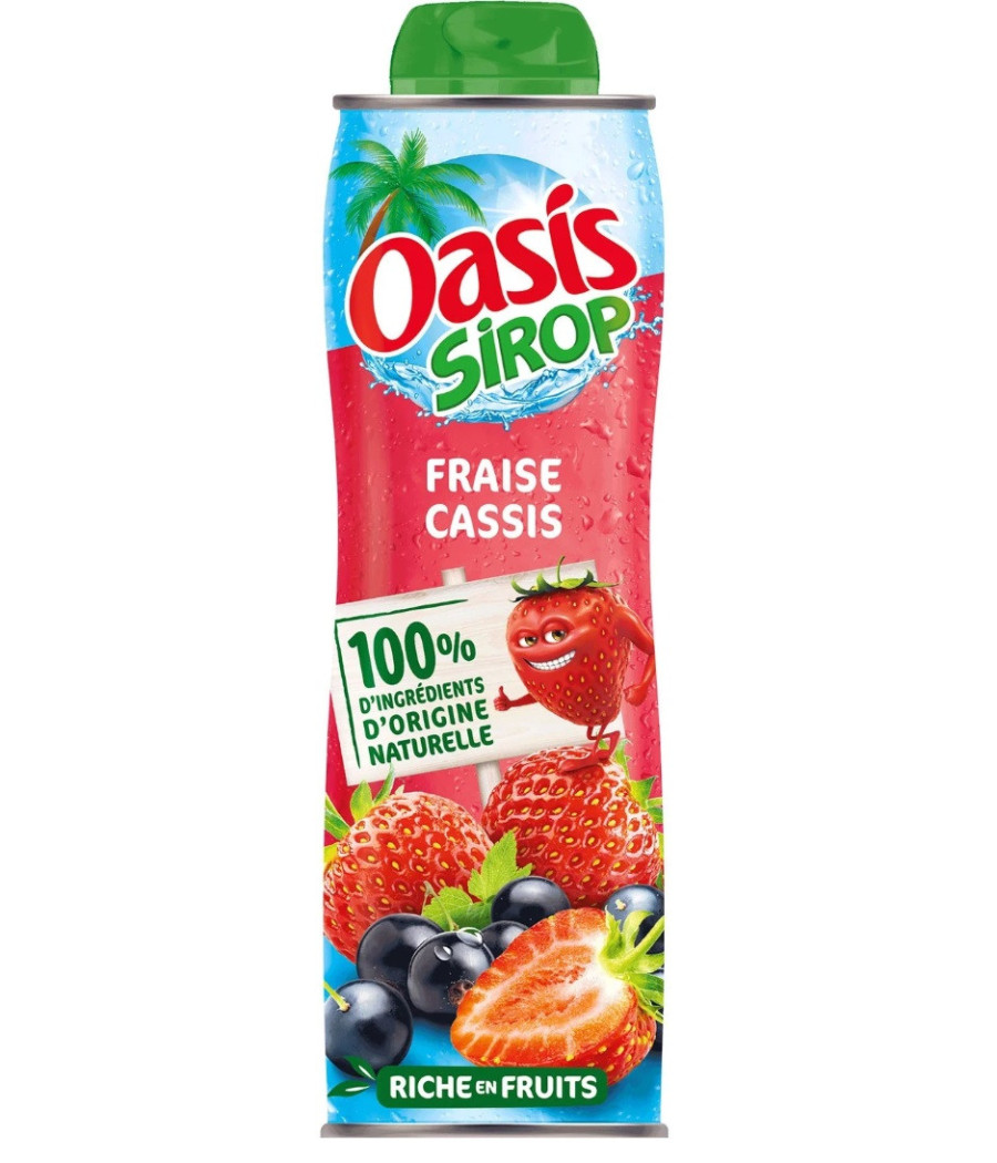 SIROP FRAISE CASSIS OASIS 60CL