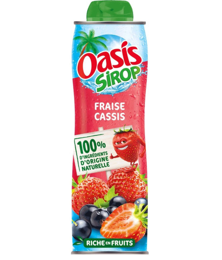 SIROP FRAISE CASSIS OASIS 60CL
