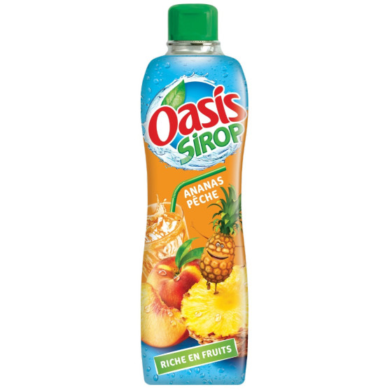 SIROP ANANAS PECHE OASIS 75CL