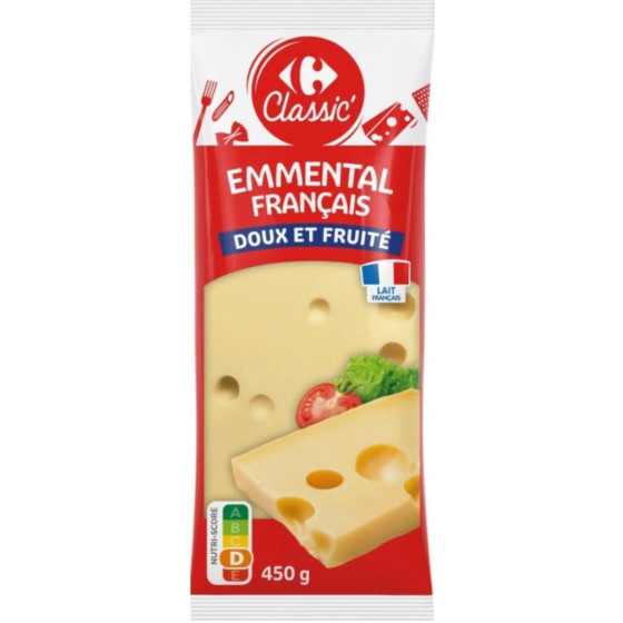 FROMAGE EMMENTAL FRANCAIS CARREFOUR 450G
