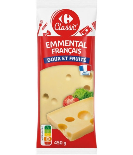 FROMAGE EMMENTAL FRANCAIS CARREFOUR 450G