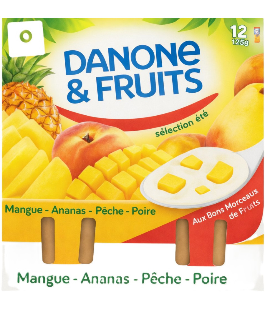 YAOURTS AUX FRUITES DANONE 12X125G