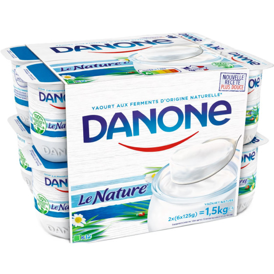 YAOURTS NATURE DANONE 6X125G