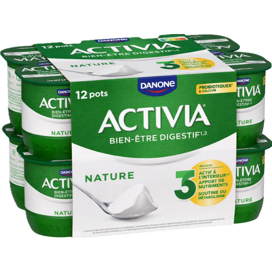 YAOURTS ACTIVIA NATURE DANONE 12X110G