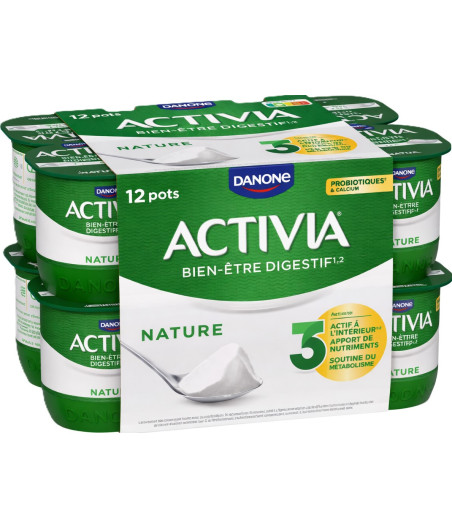 YAOURTS ACTIVIA NATURE DANONE 12X110G