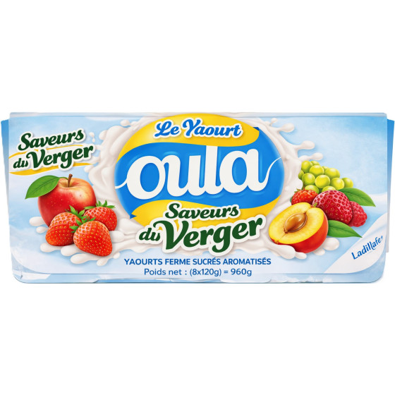 YAOURTS FERMES OULA SAVEUR DU VERGERS 8X120G