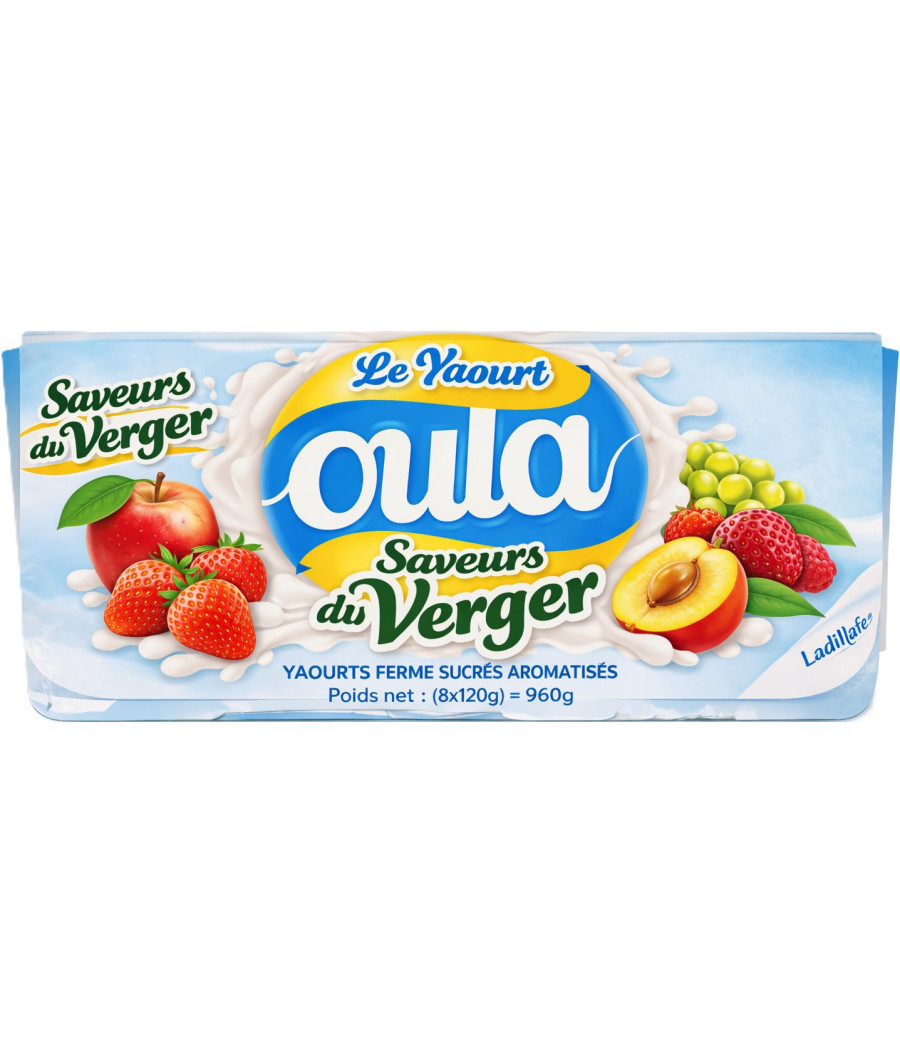 YAOURTS FERMES OULA SAVEUR DU VERGERS 8X120G