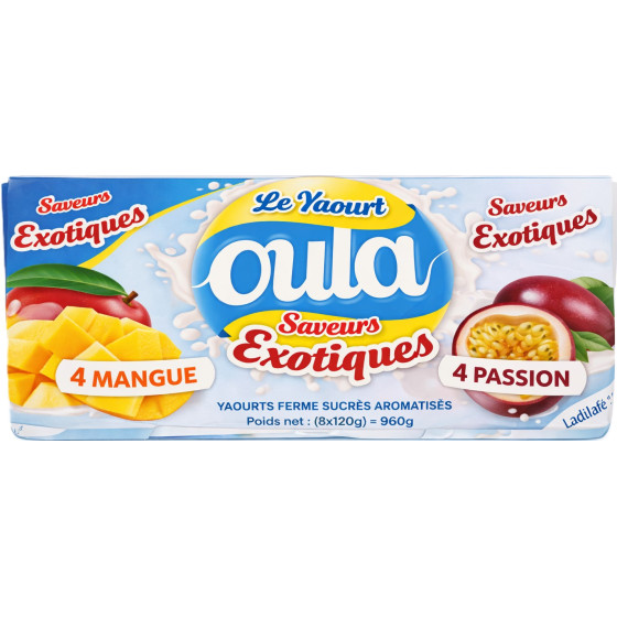 YAOURT FRUITE SAVEUR EXOTIQUE OULA  8X120G