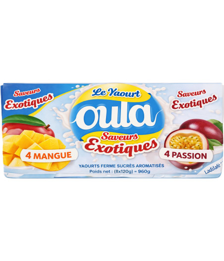 YAOURT SAVEURS EXOTIQUE OULA  8X120G