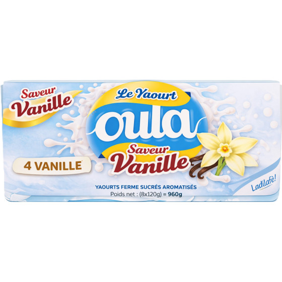 YAOURTS FERMES OULA SAVEUR VANILLE 8X120G