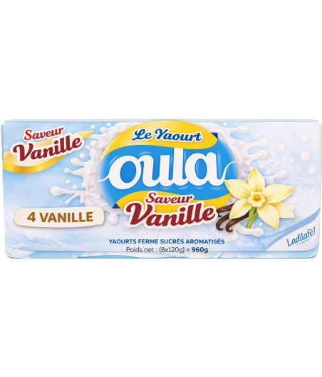 YAOURTS FERMES OULA SAVEURS VANILLES 8X120G