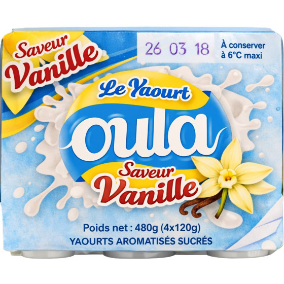 YAOURT AROMATISES VANILLES OULA  480G