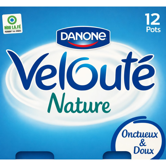 YAOURTS VELOUTE NATURE DANONE 6X125G