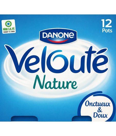 YAOURTS VELOUTE NATURE DANONE 6X125G