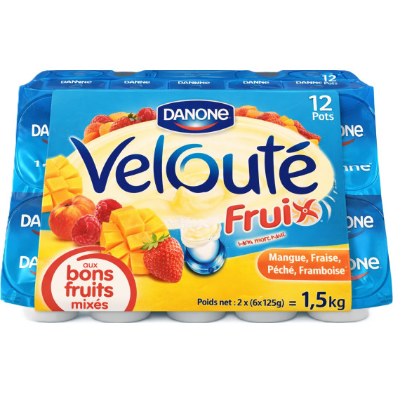 YAOURTS VELOUTE FRUIX DANONE 12X125G