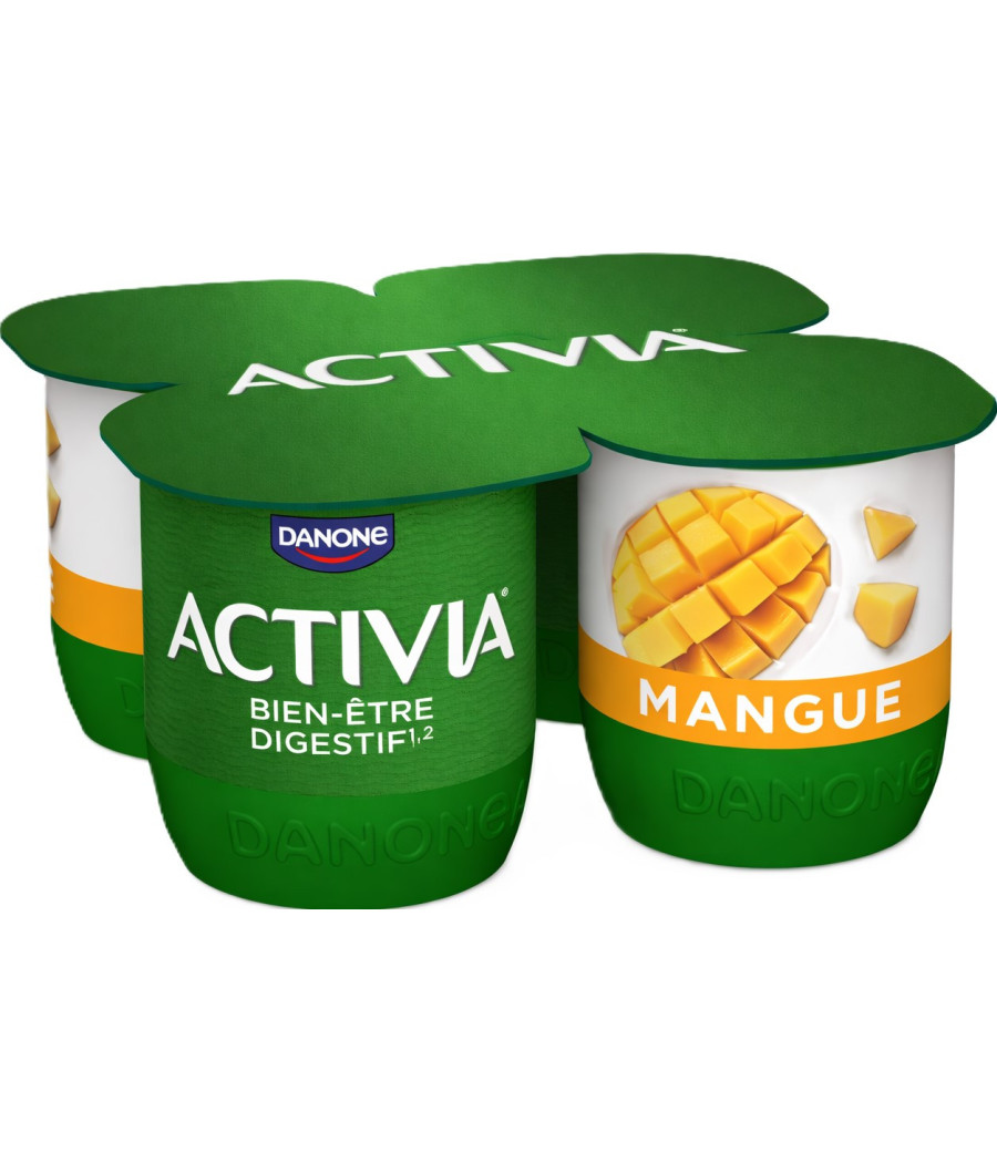 YAOURTS ACTIVIA AUX FRUITS BIFIDUS MANGUE DANONE 4X125G