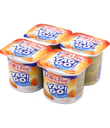 YAOURT YAG GO CALCIUM ELLE & VIRE 4X125G