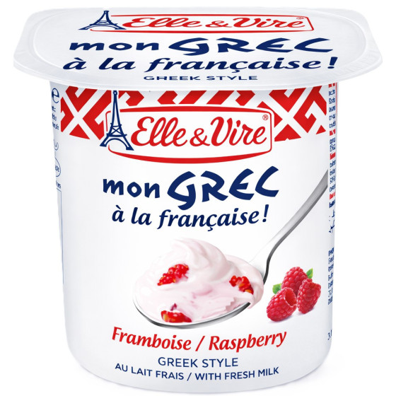 YAOURTS MON GREC FRAMBOISE ELLE & VIRE 4X125G