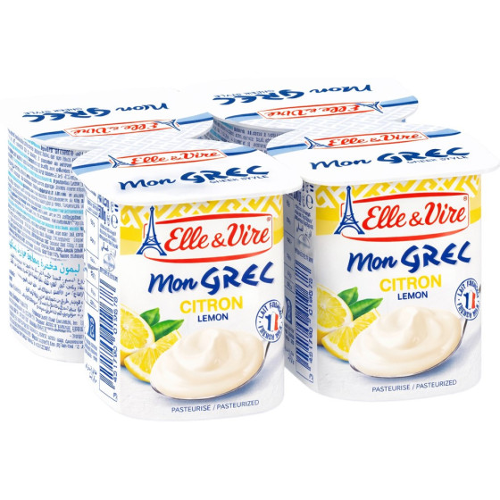 YAOURTS MON GREC CITRON ELLE & VIRE 4X125G