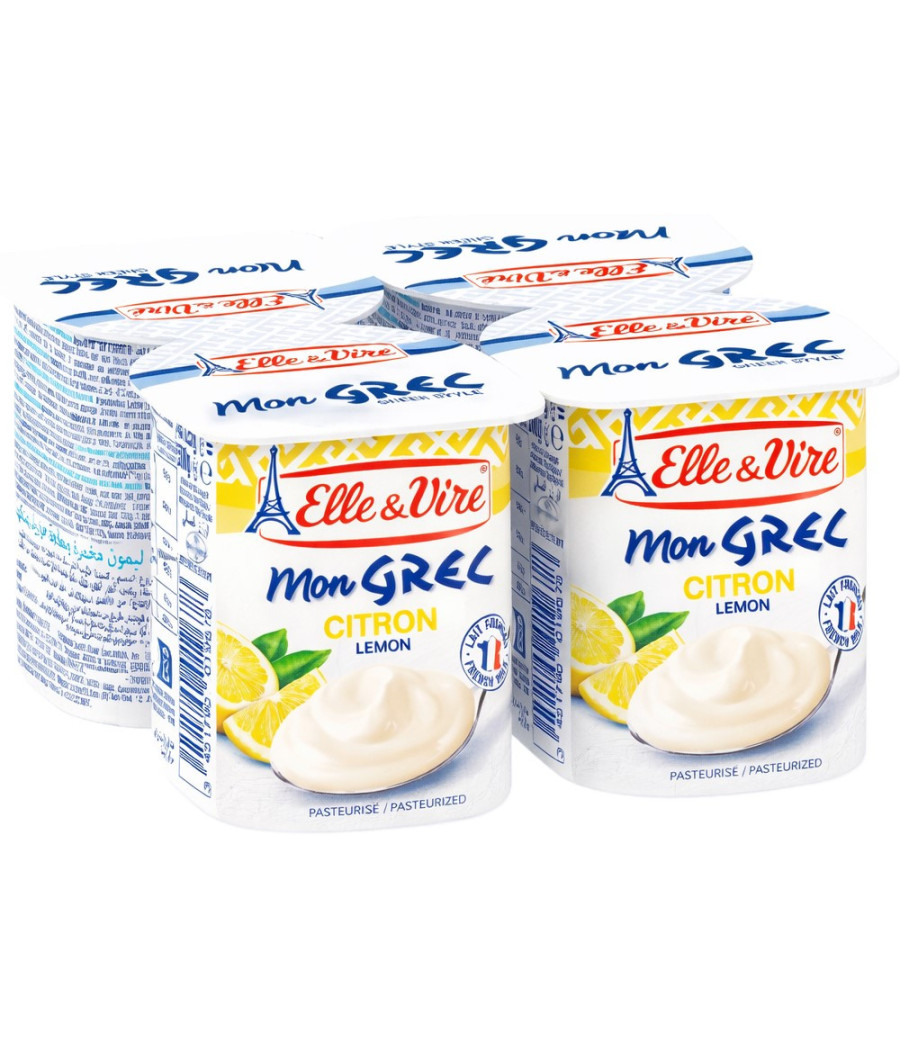 DESSERTS LACTES MON GREC CITRON ELLE & VIRE 4X125G