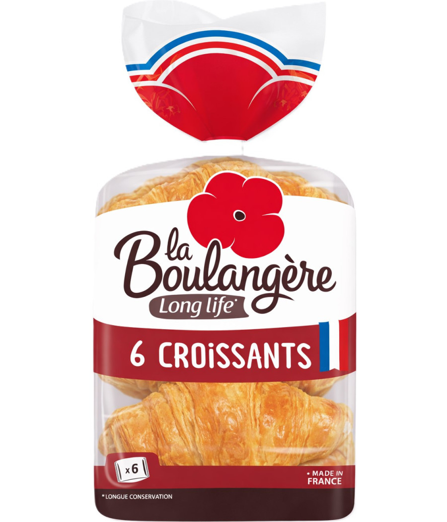 6 CROISSANTS EMBALLAGE INDIVIDUEL LA BOULANGÈRE 240G