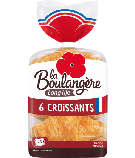 6 CROISSANTS EMBALLAGE INDIVIDUEL LA BOULANGÈRE 240G