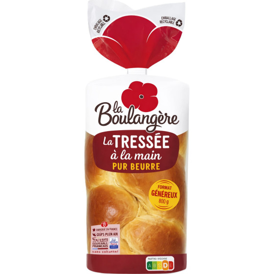 BRIOCHE TRESSEE MAIN LA BOULANGERE 400G