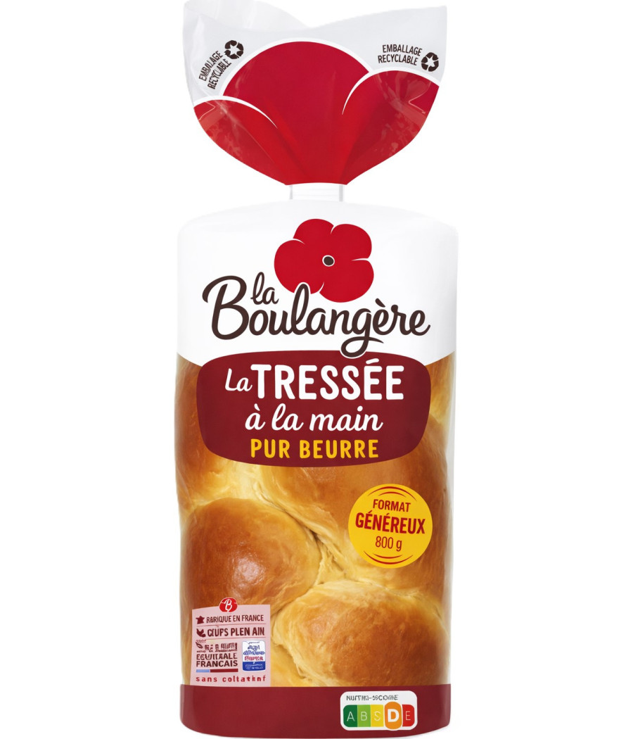 BRIOCHE TRESSEE MAIN LA BOULANGERE 400G