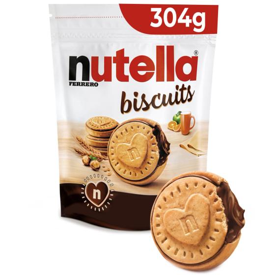 BISCUITS CROQUANTS AU COEUR ONCTUEUX DE NUTELLA 304G
