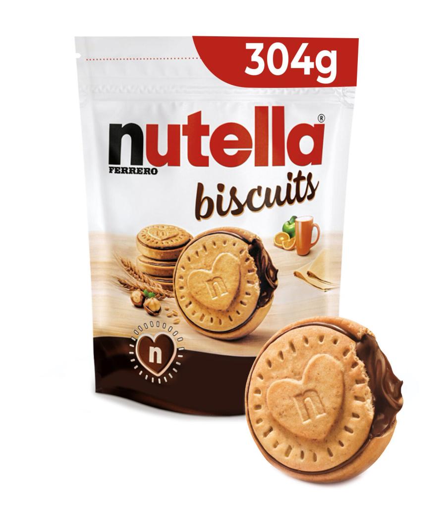 BISCUITS CROQUANTS AU COEUR ONCTUEUX DE NUTELLA 304G