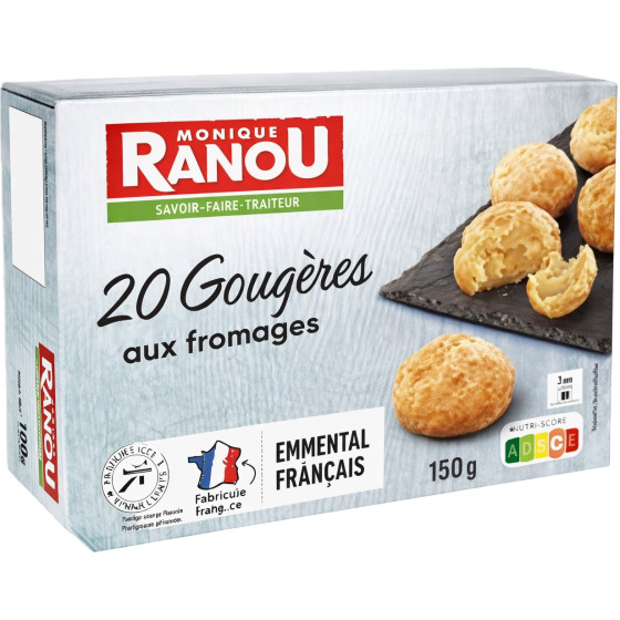 20 GOUGERES EMMENTAL COMTE SURGELEES MONIQUE RANOU 150G