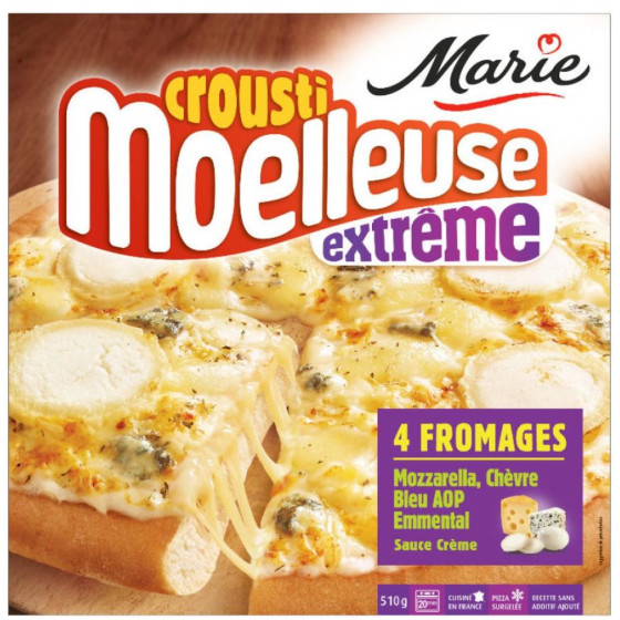 PIZZA CROUSTI MOELLEUSE  4 FROMAGES MARIE 510G