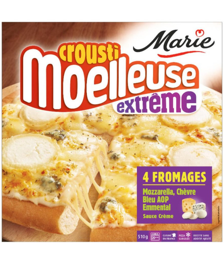 PIZZA CROUSTI MOELLEUSE  4 FROMAGES MARIE 510G