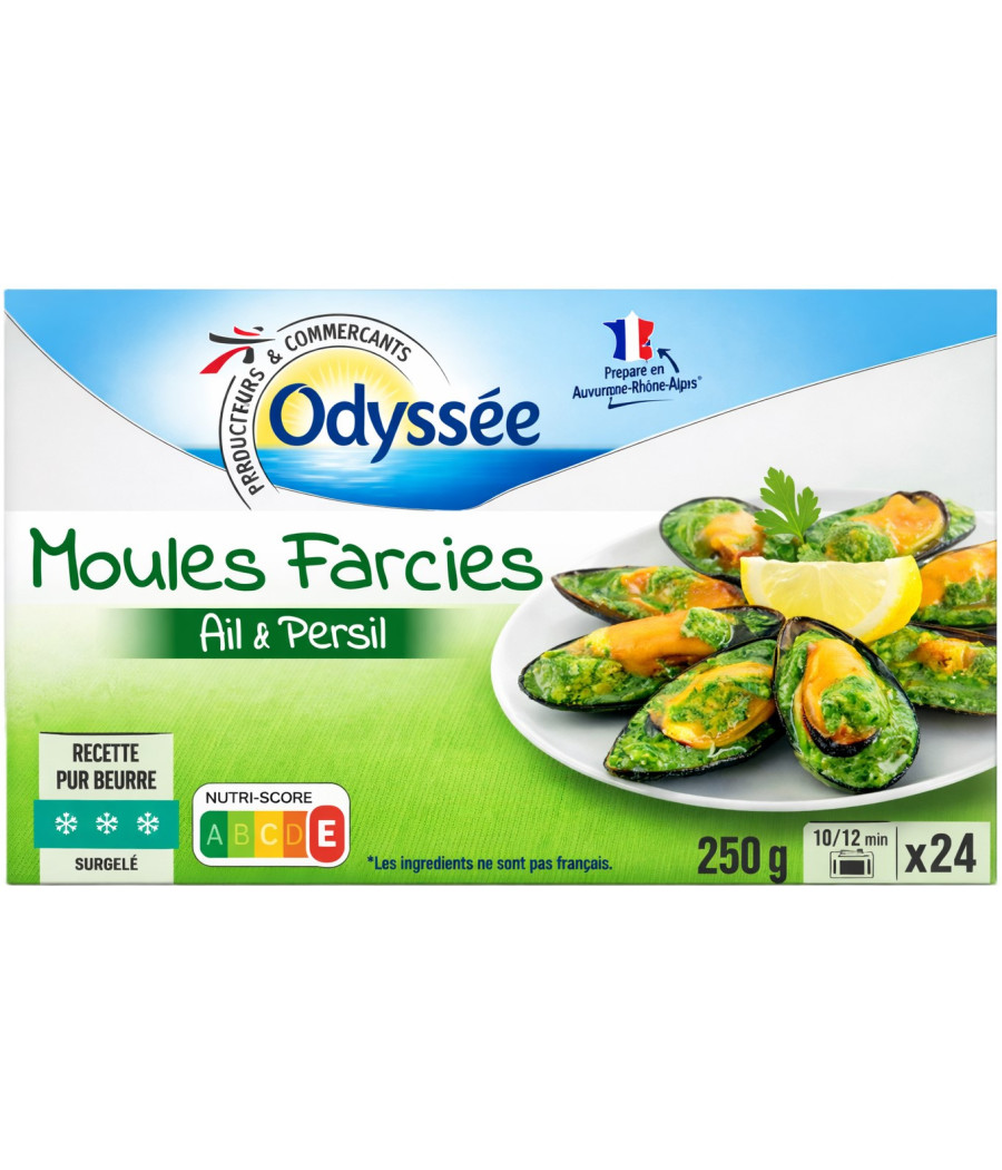 24 MOULES FARCIES AIL ET PERSIL ODYSSEE 250G